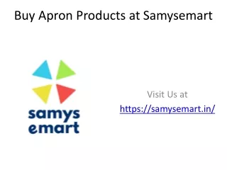 Buy Aprons Dark Grey at Samysemart