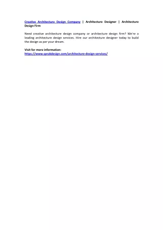 creative architecture design company architecture
