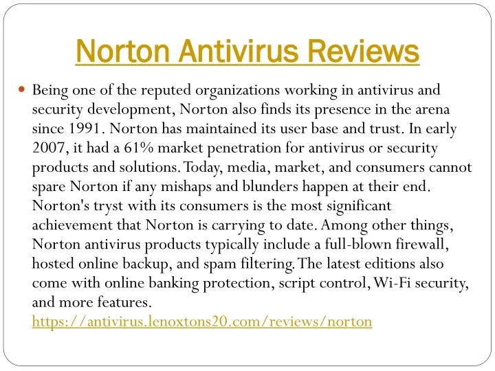 n orton antivirus reviews