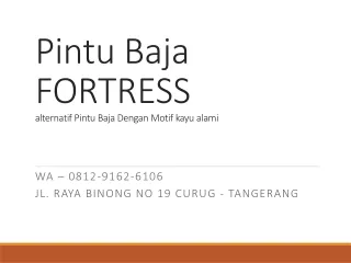 WA 0812-9162-6106 Harga Pintu Besi Plat Fortress,