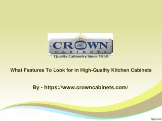 what features to look for in high quality kitchen cabinets