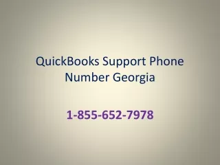 QuickBooks Support Phone Number Georgia 1-855-652-7978