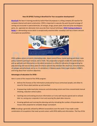 how 3d sp3d training is beneficial for your
