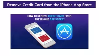 How to Remove Credit Card from the iPhone App Store?