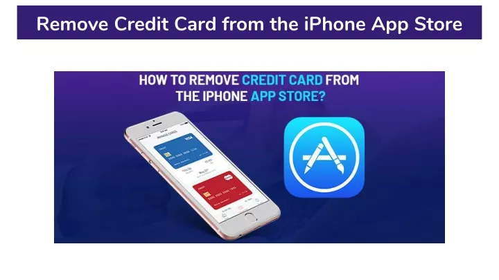 remove credit card from the iphone app store