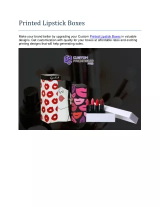 Printed Lipstick Boxes