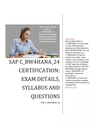 abstract get complete detail on c bw4hana 24 exam