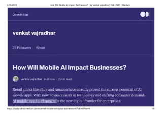 How Will Mobile AI Impact Businesses?