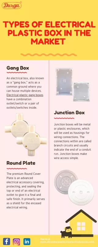 Types of electrical plastic box in the market