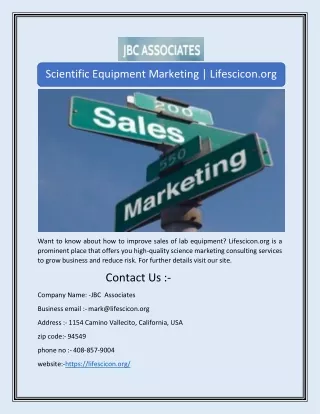 Scientific Equipment Marketing | Lifescicon.org