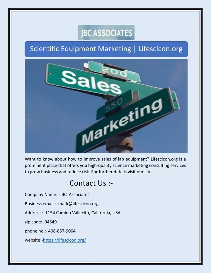 scientific equipment marketing lifescicon org