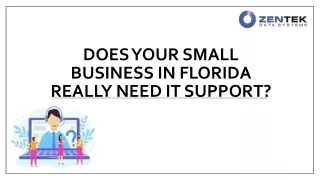 Does Your Small Business in Florida Really Need IT Support?