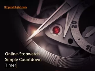 Online Stopwatch Timer