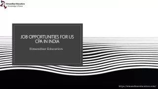 Job opportunities for US CPA in India | CPA Exam in India | Simandhar Education