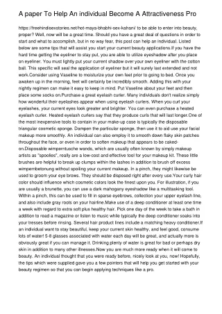 a paper to help an individual become
