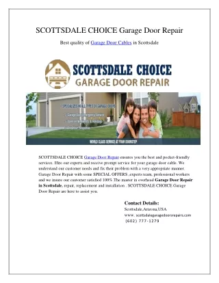 Best quality of Garage Door Cables in Scottsdale