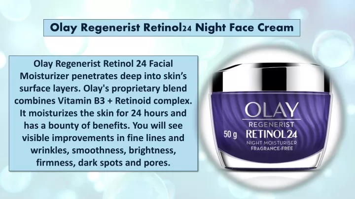 olay regenerist retinol24 night face cream