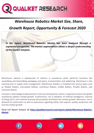 warehouse robotics market size share