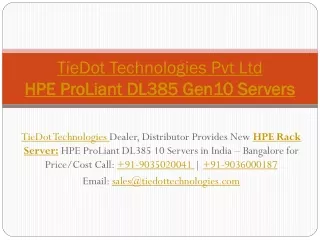 HP Rack Server | HPE ProLiant DL385 Gen10 | Spare/Parts Call: 9036000187