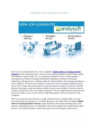 Placement training Software facility of amitsoft system