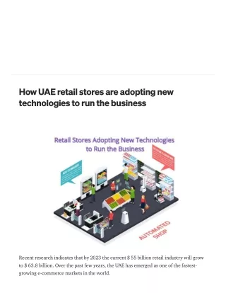 How UAE retail stores are adopting new technologies to run the business