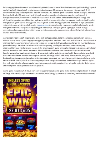 buat sanggup bermain mainan ps2 di android