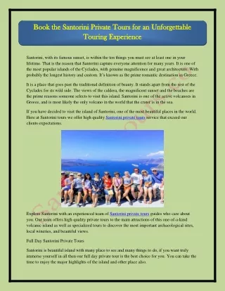 book book the santorini private tours