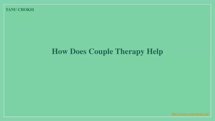 how does couple therapy help