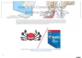 common mcafee antivirus problems
