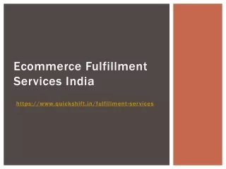 ecommerce fulfillment services india