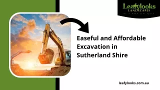 Easeful and Affordable Excavation in Sutherland Shire