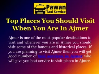 Top Places You Should Visit When You Are In Ajmer