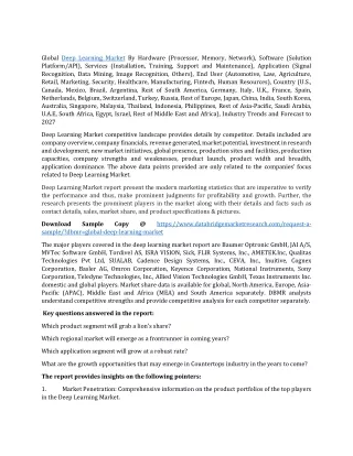 global deep learning market by hardware processor