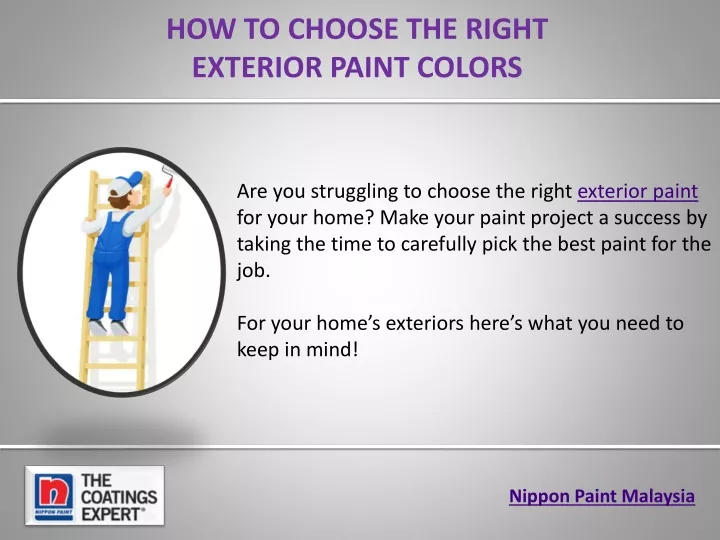 how to choose the right exterior paint colors