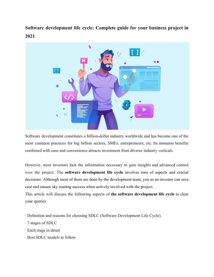 software development life cycle complete guide