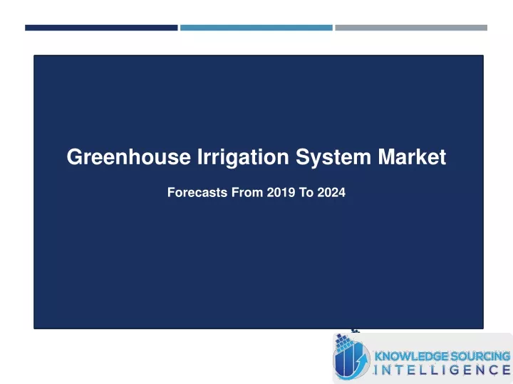 greenhouse irrigation system market forecasts