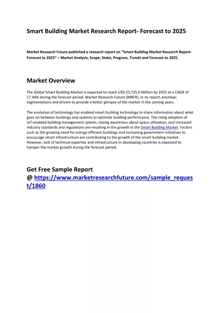 smart building market research report forecast