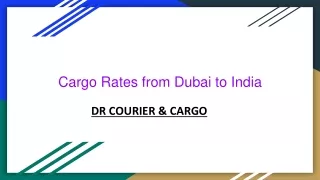 Cargo Rates from Dubai to India