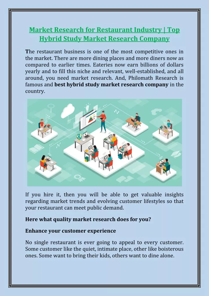 market research for restaurant industry