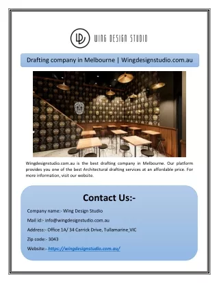 drafting company in melbourne wingdesignstudio