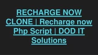 recharge now clone recharge now php script