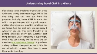 Understanding Travel CPAP in a Glance
