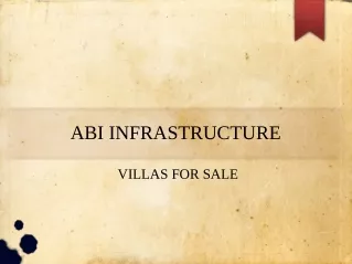 Abi Infrastructure - Home Builders In Coimbatore