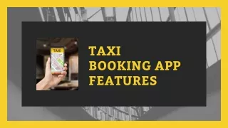 Ride Sharing App Features