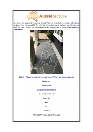 looking to buy bluestone crazy paver outdoor