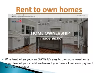 rent to own homes