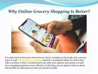 Why Online Grocery Shopping Is Better