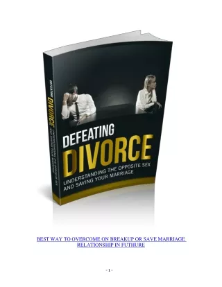 How Defeating Divorce