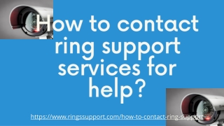 How to contact ring support services for help_