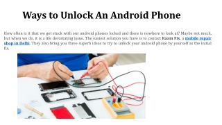 ways to unlock an android phone